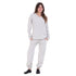 Women Fall Pajama Set Light Grey buttoned sweatshirt + pants